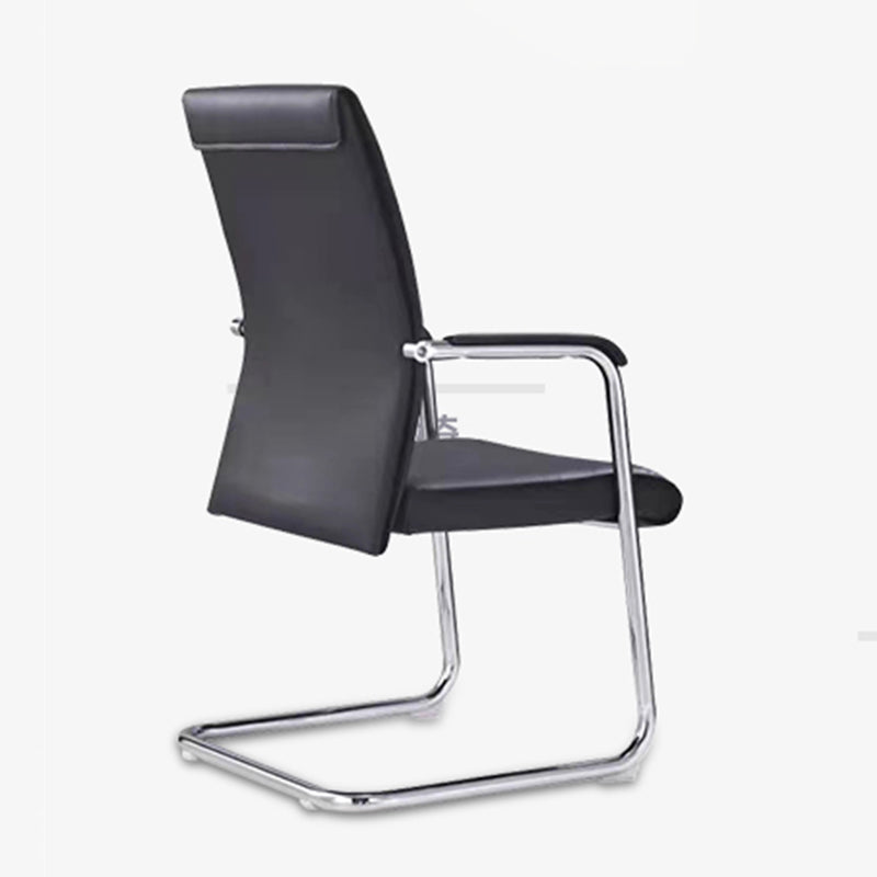 Modern Cantilever Desk Chair With Heavy-Duty Steel Frame & High-Density Foam - Black Executive Office Chair For Home Office Lumendat