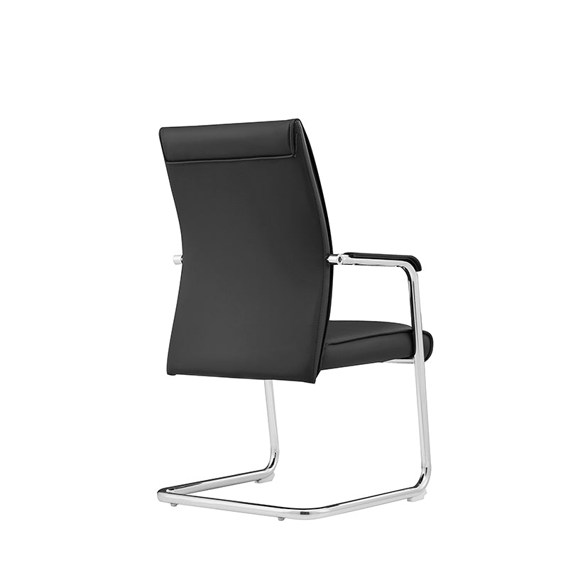 Modern Cantilever Desk Chair With Heavy-Duty Steel Frame & High-Density Foam - Black Executive Office Chair For Home Office Lumendat
