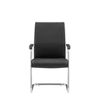 Modern Cantilever Desk Chair With Heavy-Duty Steel Frame & High-Density Foam - Black Executive Office Chair For Home Office Lumendat