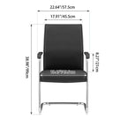 Modern Cantilever Desk Chair With Heavy-Duty Steel Frame & High-Density Foam - Black Executive Office Chair For Home Office Lumendat