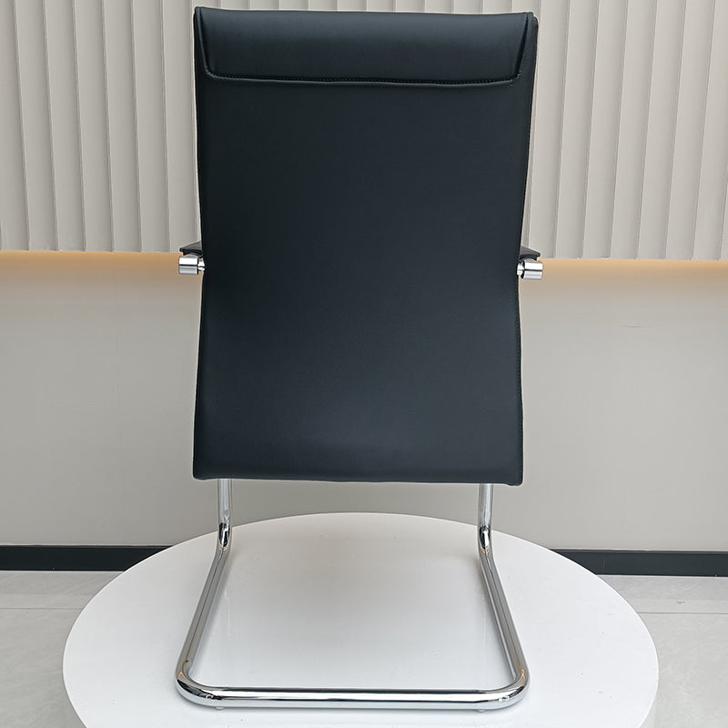 Modern Cantilever Desk Chair With Heavy-Duty Steel Frame & High-Density Foam - Black Executive Office Chair For Home Office Lumendat