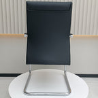 Modern Cantilever Desk Chair With Heavy-Duty Steel Frame & High-Density Foam - Black Executive Office Chair For Home Office Lumendat