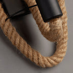 Vintage Hemp Rope 1-Light Wall Sconce Lamp 2 Design
