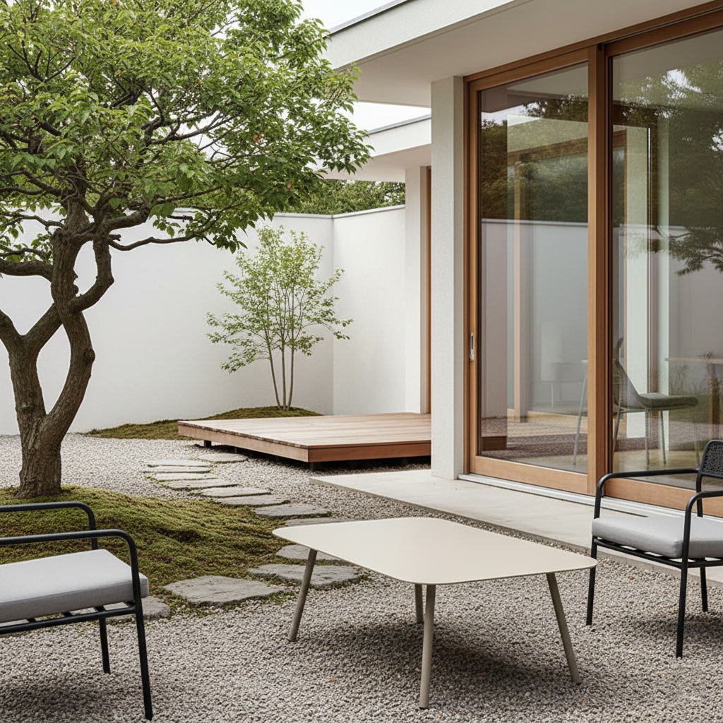 Modern Minimalist Rectangular Outdoor Table - Aluminum Coffee Table For Garden & Balcony Lumendat