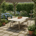Modern Minimalist Rectangular Outdoor Table - Aluminum Coffee Table For Garden & Balcony Lumendat