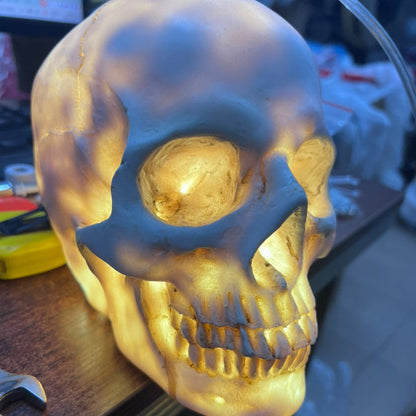 Contemporary Creative Skull Resin Iron 1-Light Halloween Pendant Light For Living Room