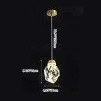 Modern Stone Shape 1-light Crystal LED Pendant Light Lumendat