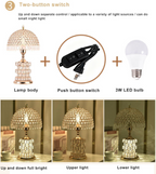 Modern Luxury Crystal Dome Shade 1-Light Table Lamp Lumendat