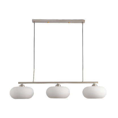 Light Luxury Persimmon Milk White Glass 3-light Island Light Chandelier
