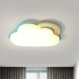 Lumendat Modern Rainbow Clouds LED Kids Flush Mount Ceiling Light Lumendat