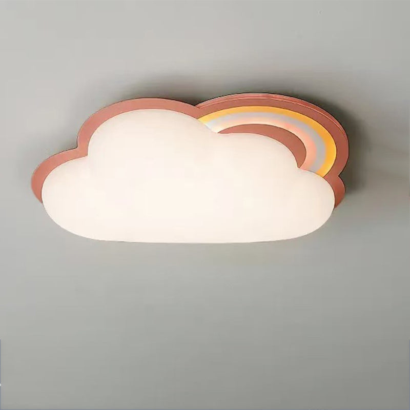 Lumendat Modern Rainbow Clouds LED Kids Flush Mount Ceiling Light Lumendat