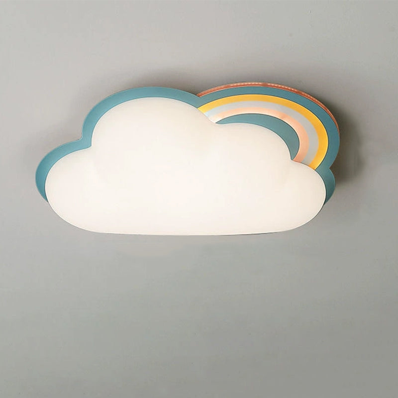 Lumendat Modern Rainbow Clouds LED Kids Flush Mount Ceiling Light Lumendat
