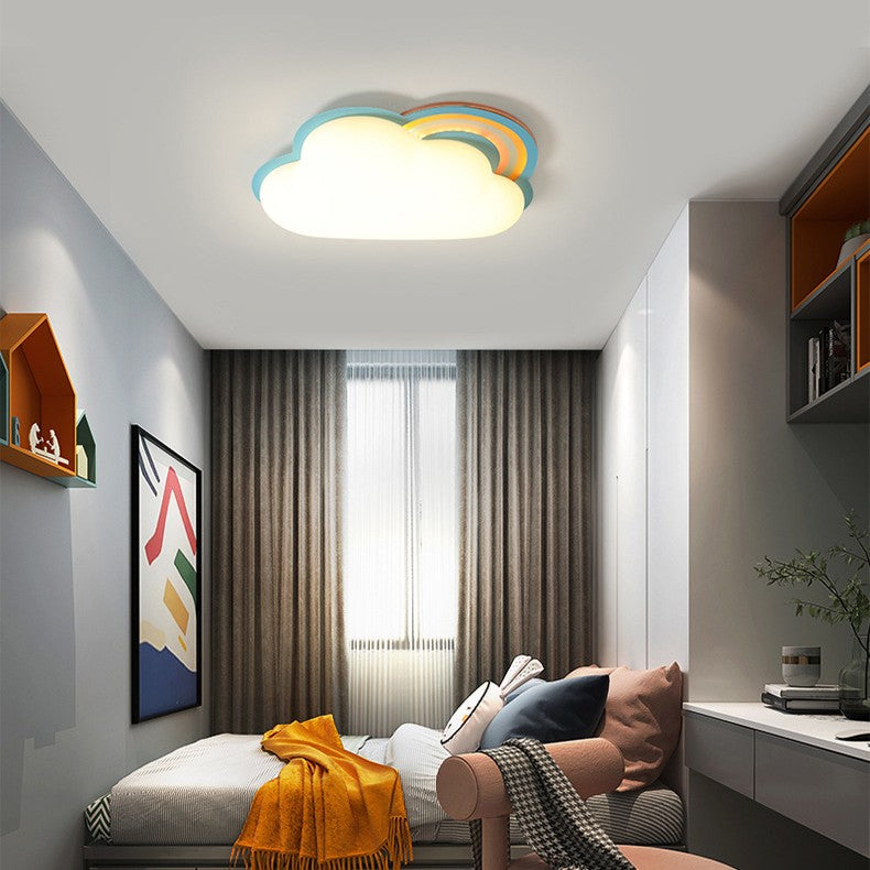 Lumendat Modern Rainbow Clouds LED Kids Flush Mount Ceiling Light Lumendat