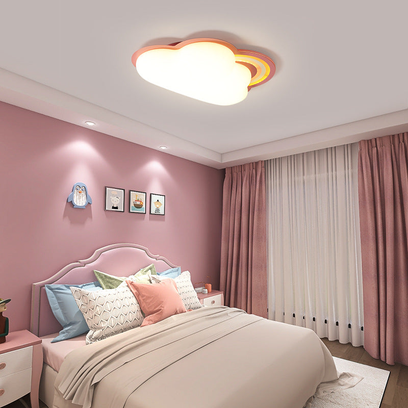 Lumendat Modern Rainbow Clouds LED Kids Flush Mount Ceiling Light Lumendat