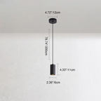 Nordic Minimalist Column Iron Mini 1-light Pendant Light Lumendat