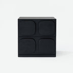Versatile Minimal Nightstand - Deformation-Resistant Solid Wood Multi-Layer Board Bedside Table 2-Drawer For Bedroom Lumendat