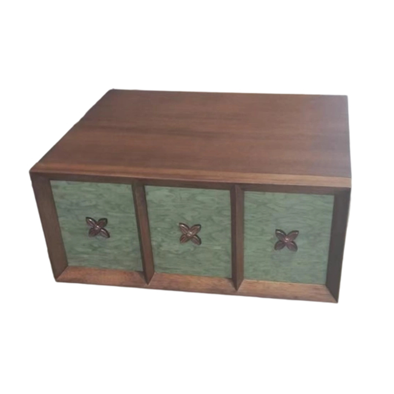 Vintage Eco-Friendly Drawer Cabinet - Elegant Flower Handles & Organized Storage Cabinet 1-Drawer For Living Room & Bedroom Lumendat