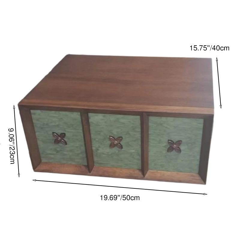 Vintage Eco-Friendly Drawer Cabinet - Elegant Flower Handles & Organized Storage Cabinet 1-Drawer For Living Room & Bedroom Lumendat