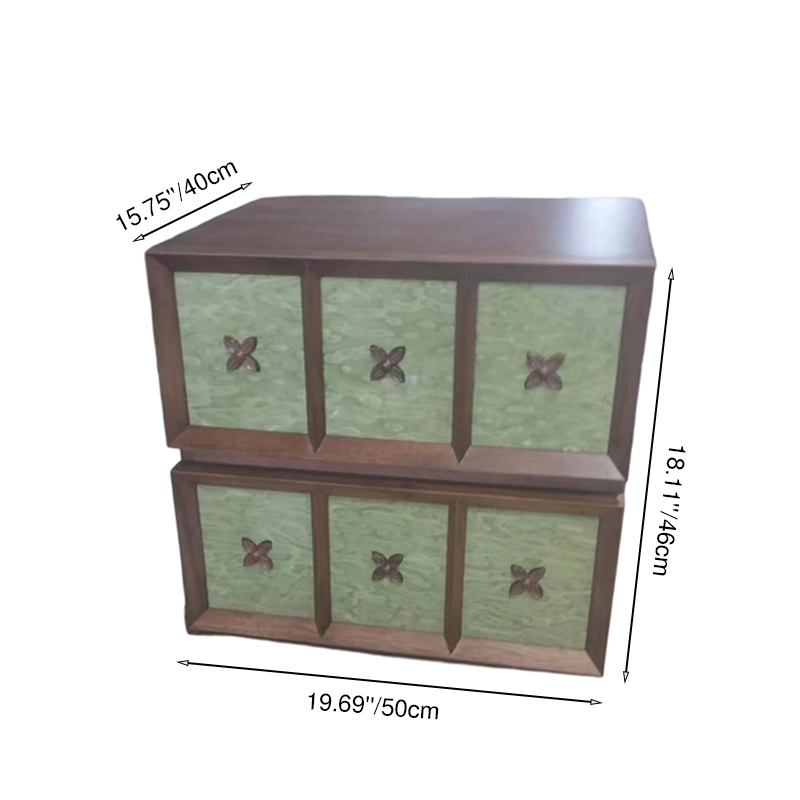 Classic Vintage Double-Tier Cabinet - Timeless Elegance & Ample Storage Space Storage Cabinet 2-Drawer For Living Room & Bedroom Lumendat