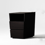 Compact Office Bedside Cabinet - Space-Saving Solid Wood & Organized Storage Cabinet 2-Drawer For Home Office Lumendat