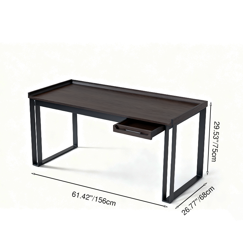 Contemporary Industrial Desk - Durable & Space-Saving Design Table Ideal For Home Office Lumendat