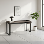 Contemporary Industrial Desk - Durable & Space-Saving Design Table Ideal For Home Office Lumendat