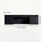 Sleek Black Vanity Storage Shelf - Organized Beauty Storage Rack 5-Drawer For Bedroom Lumendat