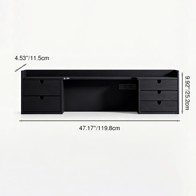 Sleek Black Vanity Storage Shelf - Organized Beauty Storage Rack 5-Drawer For Bedroom Lumendat