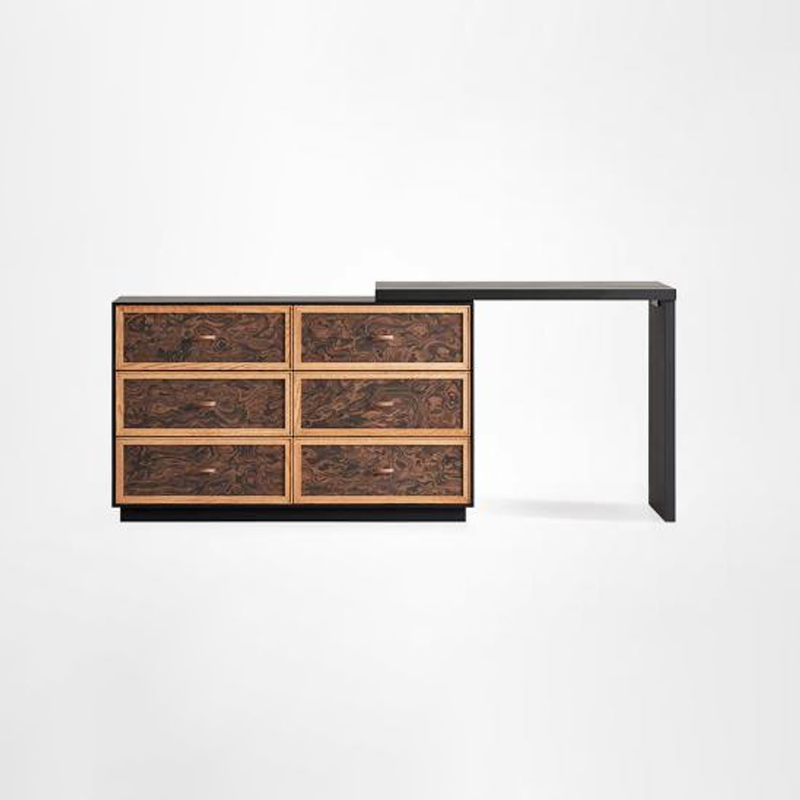 Classic Vintage Makeup Vanity - 6-Drawer Organized Storage & Sleek Design Table For Bedroom Lumendat