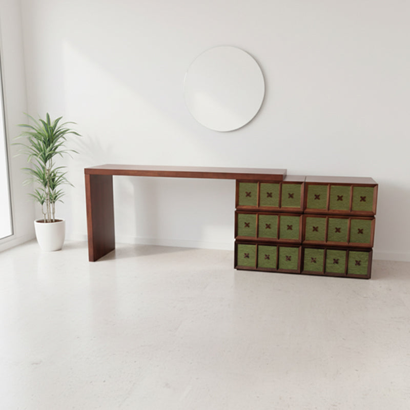Mid-century Makeup Vanity - Wide Countertop & Eco-Friendly Material Table For Bedroom Lumendat