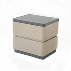 Modern Minimalist Eco-Friendly Bedside Cabinet - Floating Edge 2 Drawers Nightstand For Bedroom Lumendat