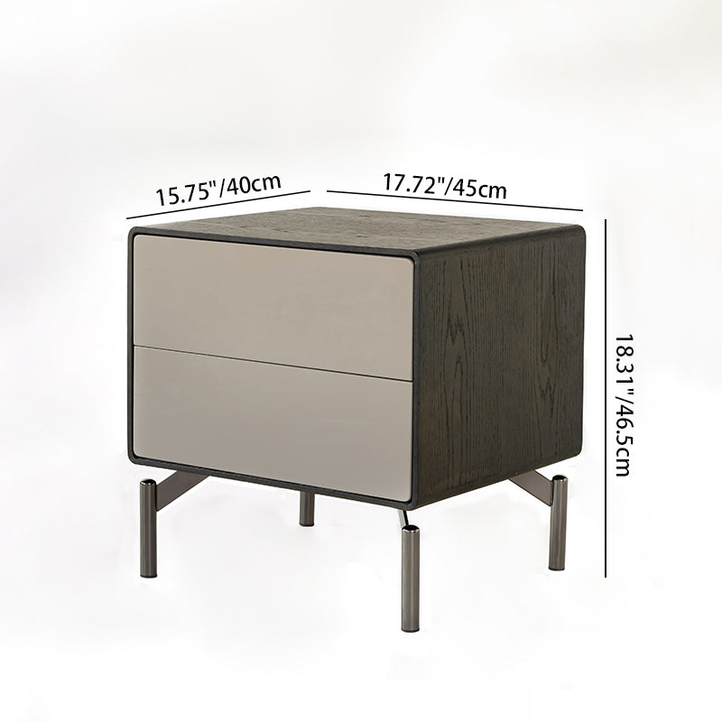 Modern Luxury Octopus Legs Bedside Cabinet - Solid Multilayer Wood 2 Drawers Nightstand For Bedroom Lumendat