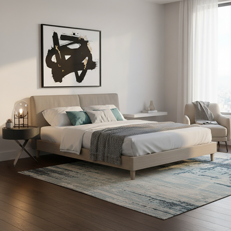 Contemporary Sculptural X-Metal Base Bedside Table - Round 1 Drawer Nightstand For Bedroom Lumendat