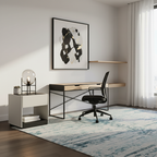 Modern Square Veneered Plywood Bedside Table - Minimalist Clean Lines Nightstand With Drawer For Bedroom Lumendat
