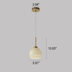 Vintage French Glass Round Tart 1-light Pendant Light Lumendat