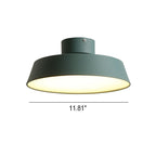 Nordic Minimalist Round Pot Iron LED Flush Mount Ceiling Light BulbSquare