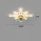 Lumendat Childlike Creative Meteor Design LED Flush Mount Ceiling Fan Light Lumendat