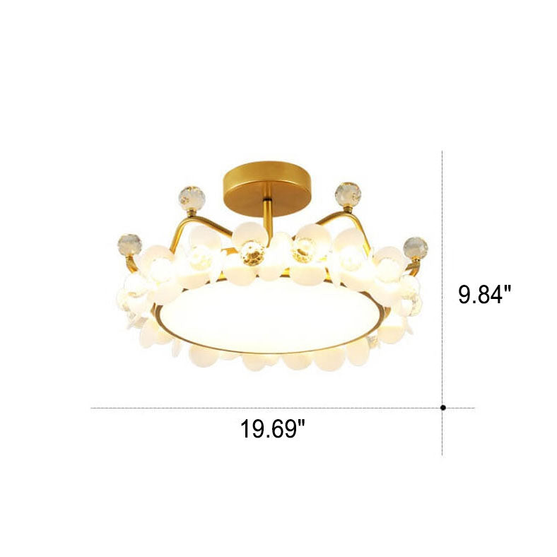 Lumendat Modern Light Luxury Crown Children LED Flush Mount Ceiling Light Lumendat
