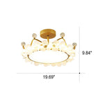 Lumendat Modern Light Luxury Crown Children LED Flush Mount Ceiling Light Lumendat