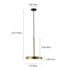 Modern Minimalist Drum Metal LED Pendant Light BulbSquare