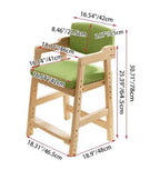 Lumendat Modern Minimalist Adjustable Solid Pine Wood Cotton Linen Foam Sponge Kids Chair For Bedroom Lumendat