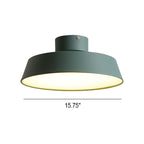 Nordic Minimalist Round Pot Iron LED Flush Mount Ceiling Light BulbSquare