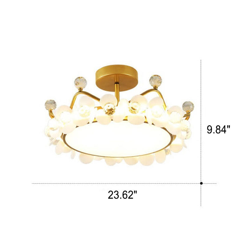 Lumendat Modern Light Luxury Crown Children LED Flush Mount Ceiling Light Lumendat