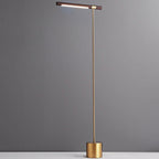 Nordic Minimalist Imitation Walnut Wood Grain Cylindrical Strip Hardware Base LED Standing Floor Lamp Lumendat