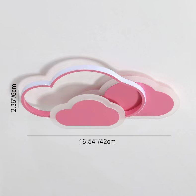 Contemporary Simplicity Cloud Acrylic Shade Metal LED Flush Mount Ceiling Light for Bedroom