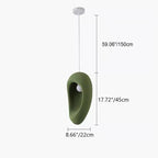 Contemporary Creative Oval Hollow Resin Iron 1-light Pendant Light for Bedroom