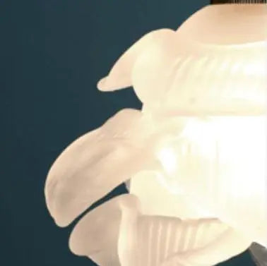 French Vintage Petal Glass 1-light LED Pendant Light Lumendat