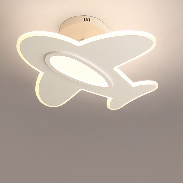 Lumendat Modern Minimalist Cartoon Airplane LED Semi-Flush Mount Light Lumendat