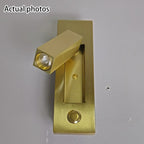 Modern Minimalist Rectangular Recessed Aluminum LED Wall Sconce Lamp