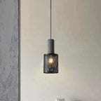 Contemporary Industrial Cylinder Metal Cement 1-light Pendant Light for Living Room BulbSquare